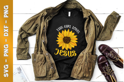 Vintage Sunflower This Girl Loves Jesus