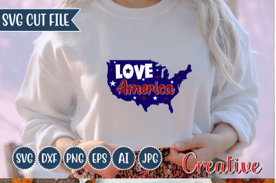 Love America SVG Cut file