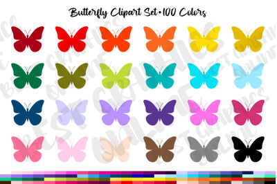 Butterfly clipart set Butterflies planner sticker clip art