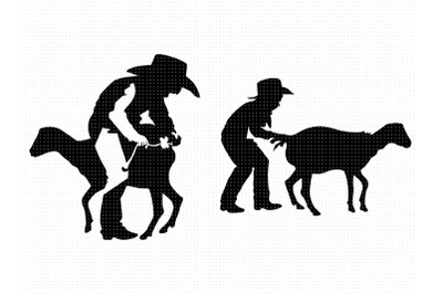 Rodeo Goat Tail Untying SVG