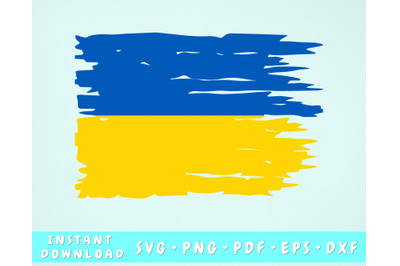 Distressed Ukrainian Flag SVG