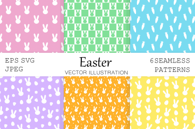 Easter silhouette pattern. Bunny silhouette pattern