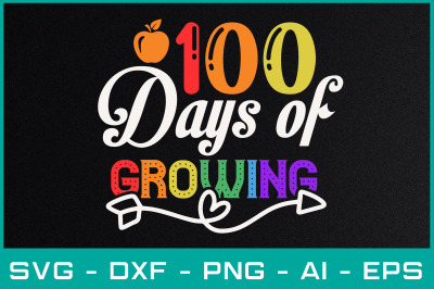 100 days of growing svg