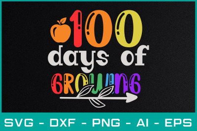 100 days of growing svg