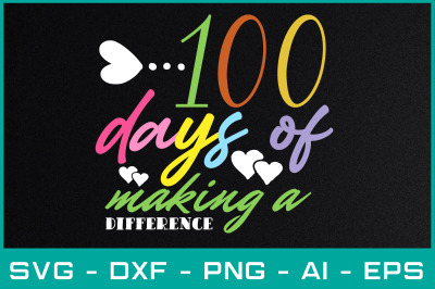 100 days of making a difference svg