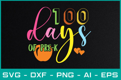 100 days of pre-k svg