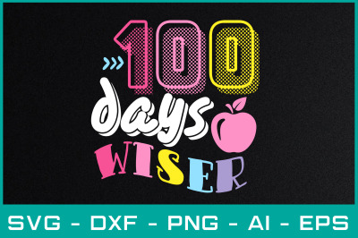 100 days wiser svg