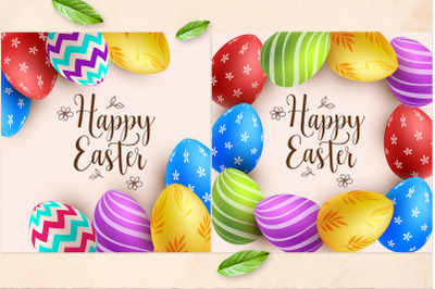 Easter Greeting Cards with Eggs