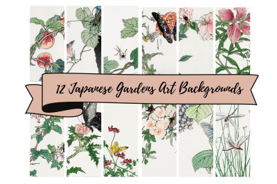 Japanese Garden Art Background Sheets