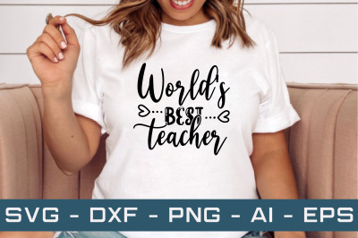 world&#039;s best teacher svg cut files