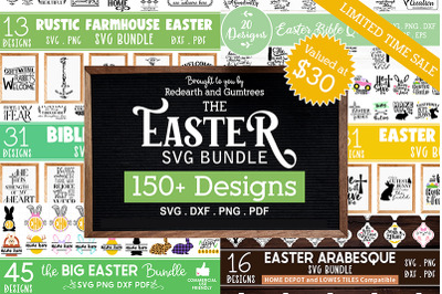 The Mega Easter bundle 6 in 1 SVG deal-more than 150 designs