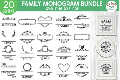 Family name Monogram Bundle SVG,Family name sign making SVG bundle
