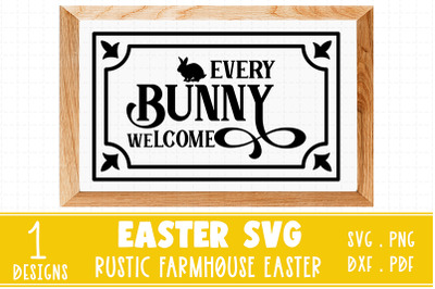 Easter bunny welcome sign making SVG