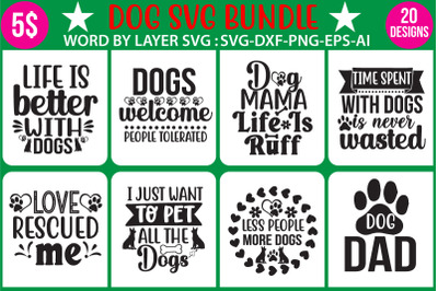 Dog Svg Bundle,Dog Mom Svg, Dog Cut File ,Dog Silhouette, Dog Quote SV