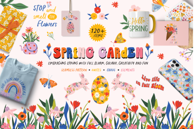 Spring Garden Pattern &amp;amp;amp;amp; Graphics