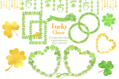 Lucky Clovers, St. Patrick&#039;s Day Clipart