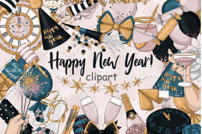 Happy New Year Gold Clipart