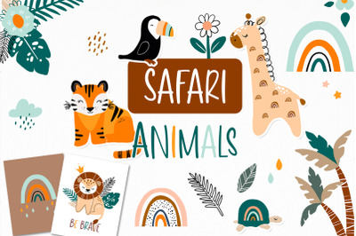 Safari Animals graphic bundle