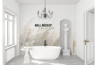 Wall mockup&2C; Wall paper mockup