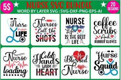 NURSE SVG BUNDLE, School Nurse svg, Love Nursing, Stetho