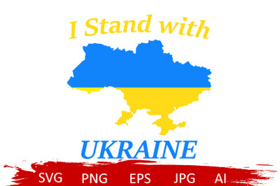 I Stand with Ukraine, map Ukraine