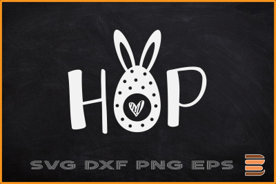 Easter SVG HOP with Easter Egg Bunny Ear