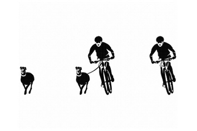 Dog bikejoring SVG