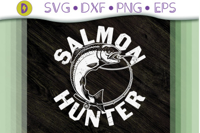 Fishing Design Gift Salmon Hunter