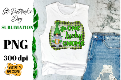 St. Patrick&#039;s Day Gnome sublimation design. One lucky Gnome