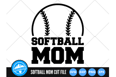 Softball Mom SVG | Sports Mom Cut File | Softball Mom Cut File