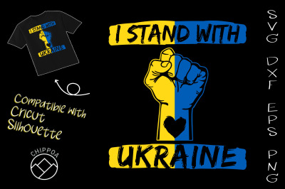 I Stand With Ukraine Fish Flag