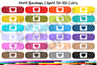Heart Bandaid First aid clipart Love Bandages clipart