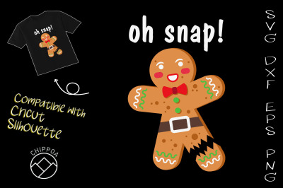 Oh Snap Gingerbread Man Christmas Costum