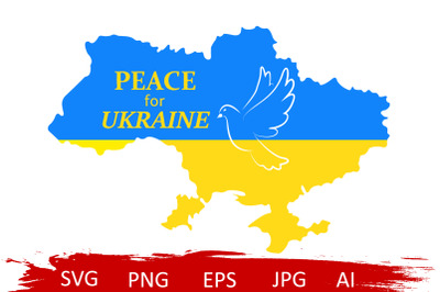 Peace for Ukraine,  Ukraine map