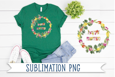 Sublimation easter design, spring flowers