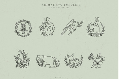 Animal SVG bundle, cut files, vector