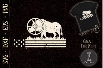 American Flag Rifle Hog Boar Pig Hunting