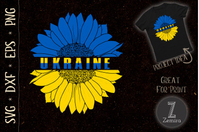 Ukraine Flag Sunflower Ukrainian