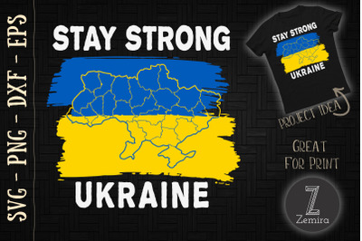 Ukraine Strong Flag Vintage