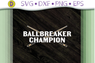 Billiards Player Ballbreaker Champion