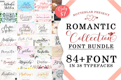 Romantic Collection Font Bundle