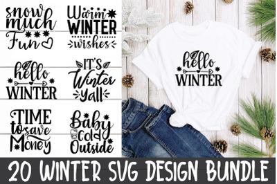 Winter SVG Design bundle for sale!