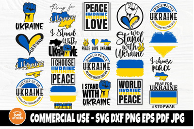 Ukraine SVG Bundle | Peace love svg | Stand with Ukraine svg | Ukraine