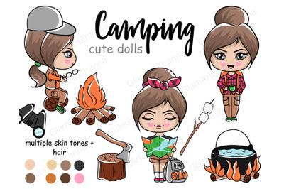 Camping Cute Dolls