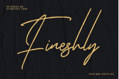 Fineshly Signature Font