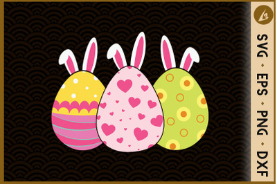 Cute Easter Eggs Happy Family Easter