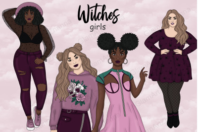 Witches Girls Clipart