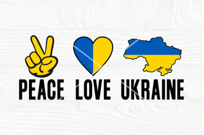 Peace Love Ukraine svg | Stand with Ukraine svg