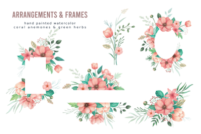 Coral Anemones Arrangements and Frames