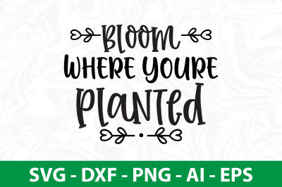 bloom where youre planted svg